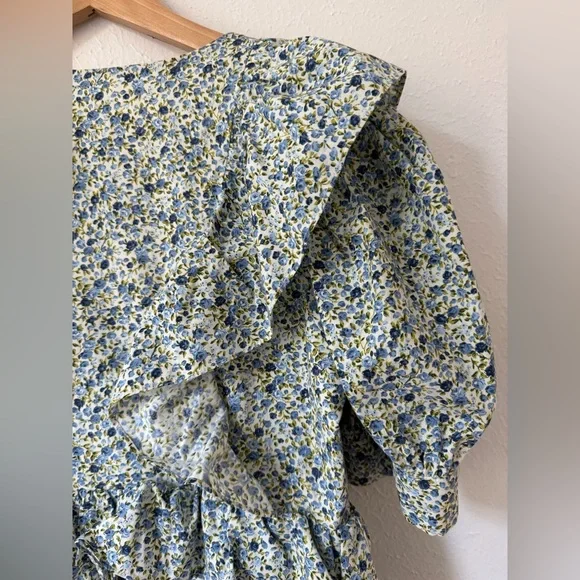 Tuckernuck Hyacinth House Meadow Floral Puff Sleeve Ruffle Dress - Picture 9 of 9